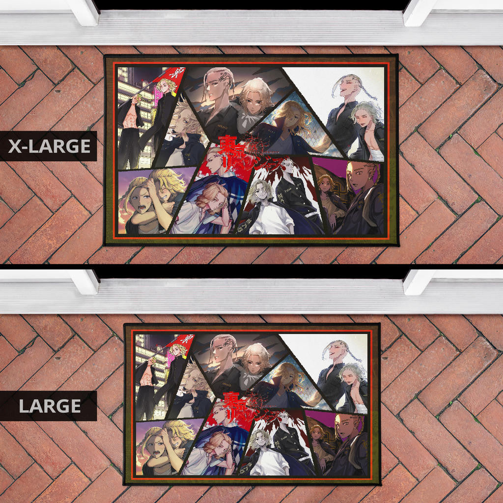 Manjiro Sano Mikey And Ken Ryuguji Draken Tokyo Revengers Door Mat Anime Home Decor Custom For Fans NA060903