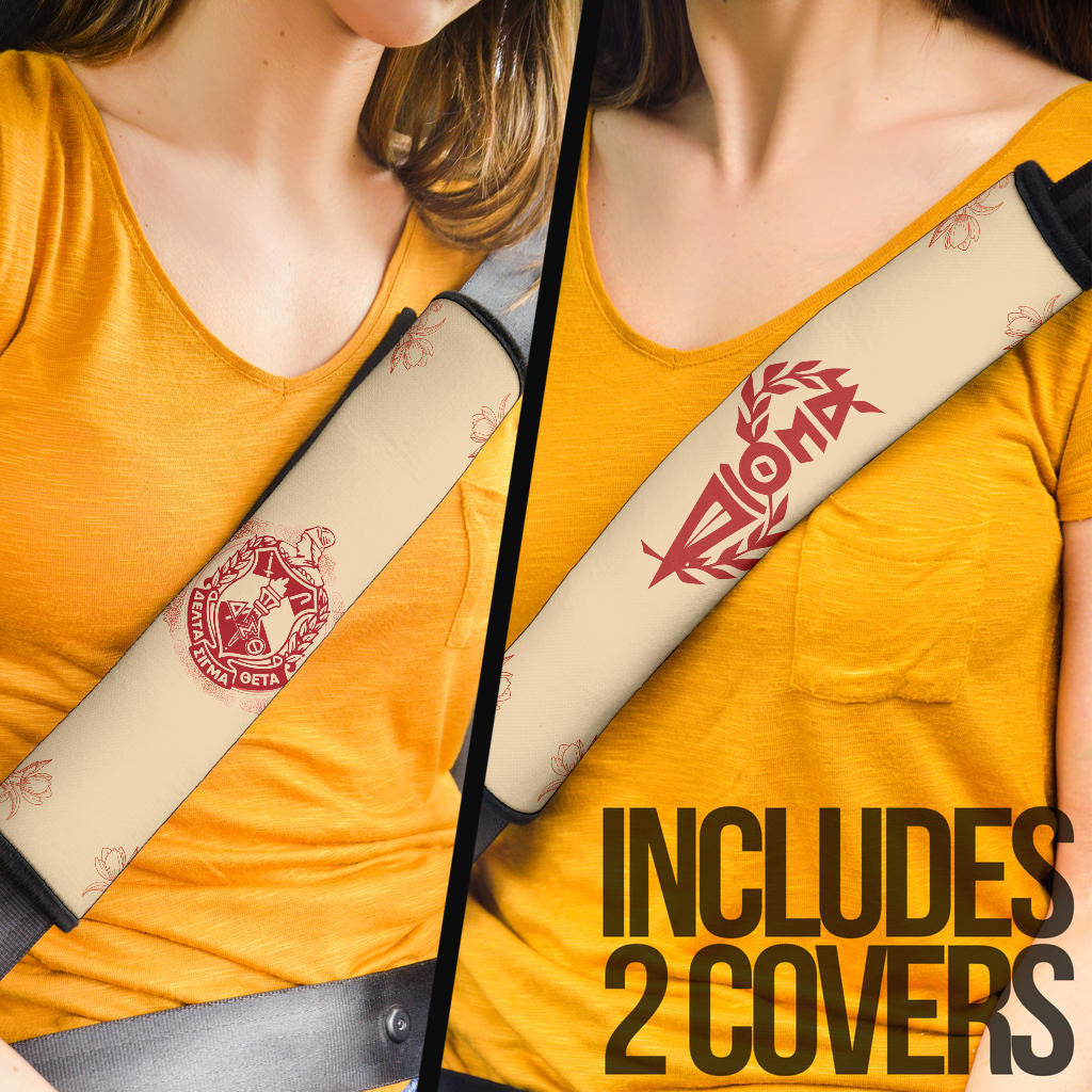 Delta Sigma Theta Seat Belt Covers Sorority Car Accessories Custom For Fans