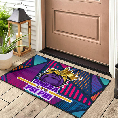 Omega Psi Phi Door Mat Fraternity Home Decor Custom For Fans AT22081202