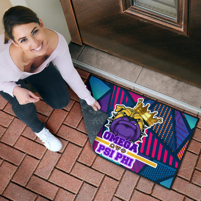 Omega Psi Phi Door Mat Fraternity Home Decor Custom For Fans AT22081202