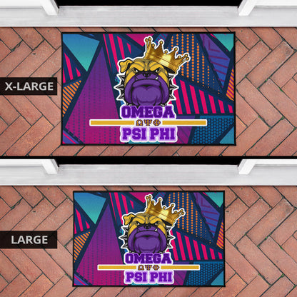 Omega Psi Phi Door Mat Fraternity Home Decor Custom For Fans AT22081202