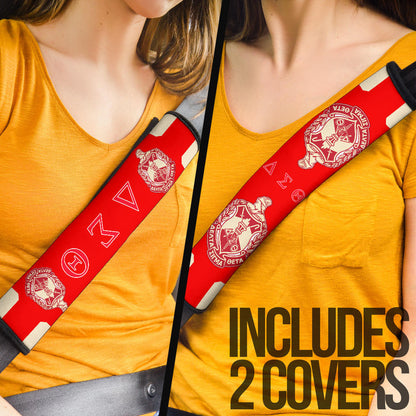 Delta Sigma Theta Seat Belt Covers Sorority Car Accessories Custom For Fans