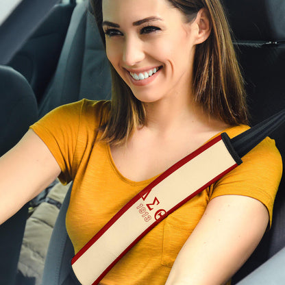 Delta Sigma Theta Seat Belt Covers Sorority Car Accessories Custom For Fans