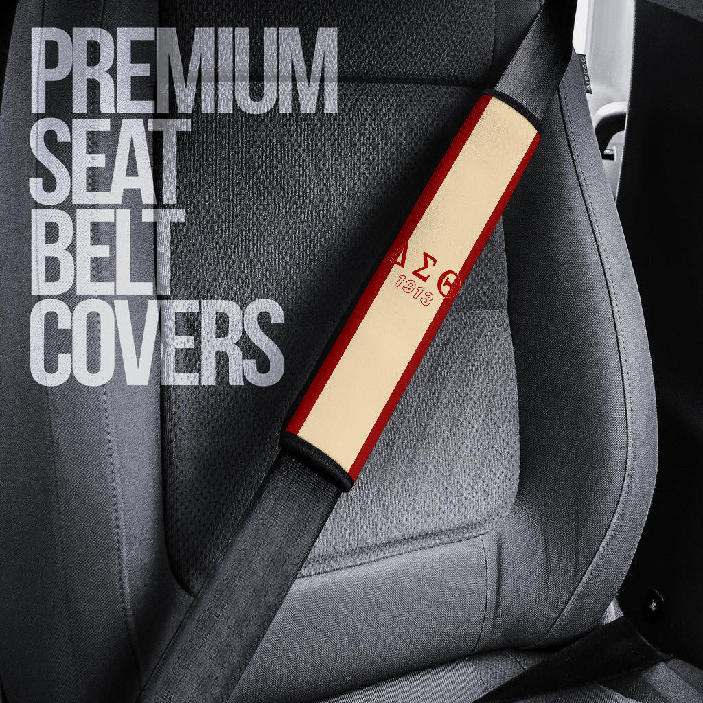 Delta Sigma Theta Seat Belt Covers Sorority Car Accessories Custom For Fans