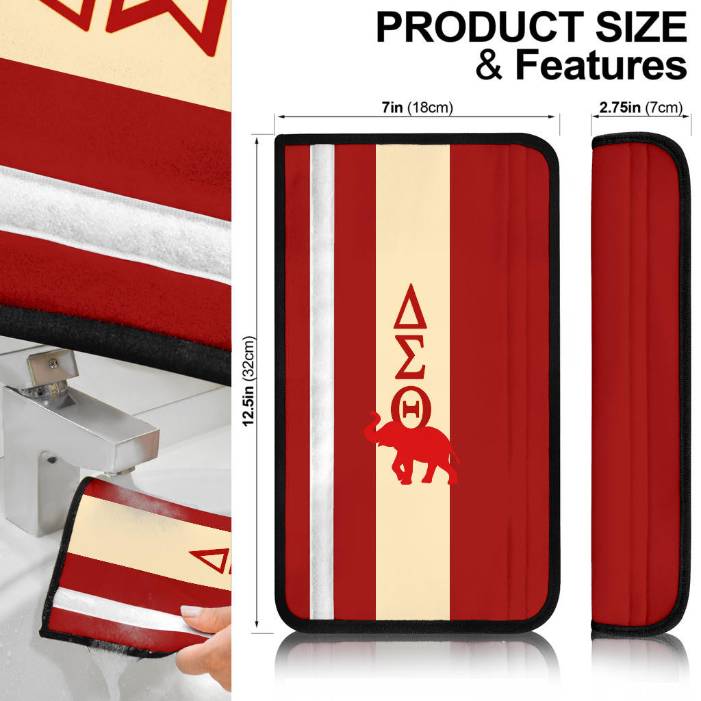 Delta Sigma Theta Seat Belt Covers Sorority Car Accessories Custom For Fans