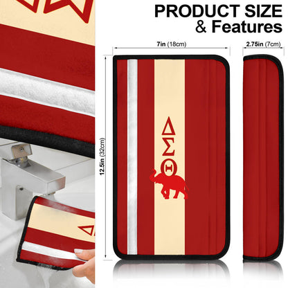 Delta Sigma Theta Seat Belt Covers Sorority Car Accessories Custom For Fans