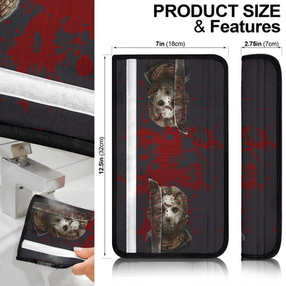 Jason Voorhees Friday The 13th Seat Belt Covers Horror Movie Car Accessories Custom For Fans