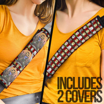 Jason Voorhees Seat Belt Covers Horror Movie Car Accessories Custom For Fans