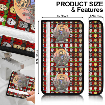 Jason Voorhees Seat Belt Covers Horror Movie Car Accessories Custom For Fans