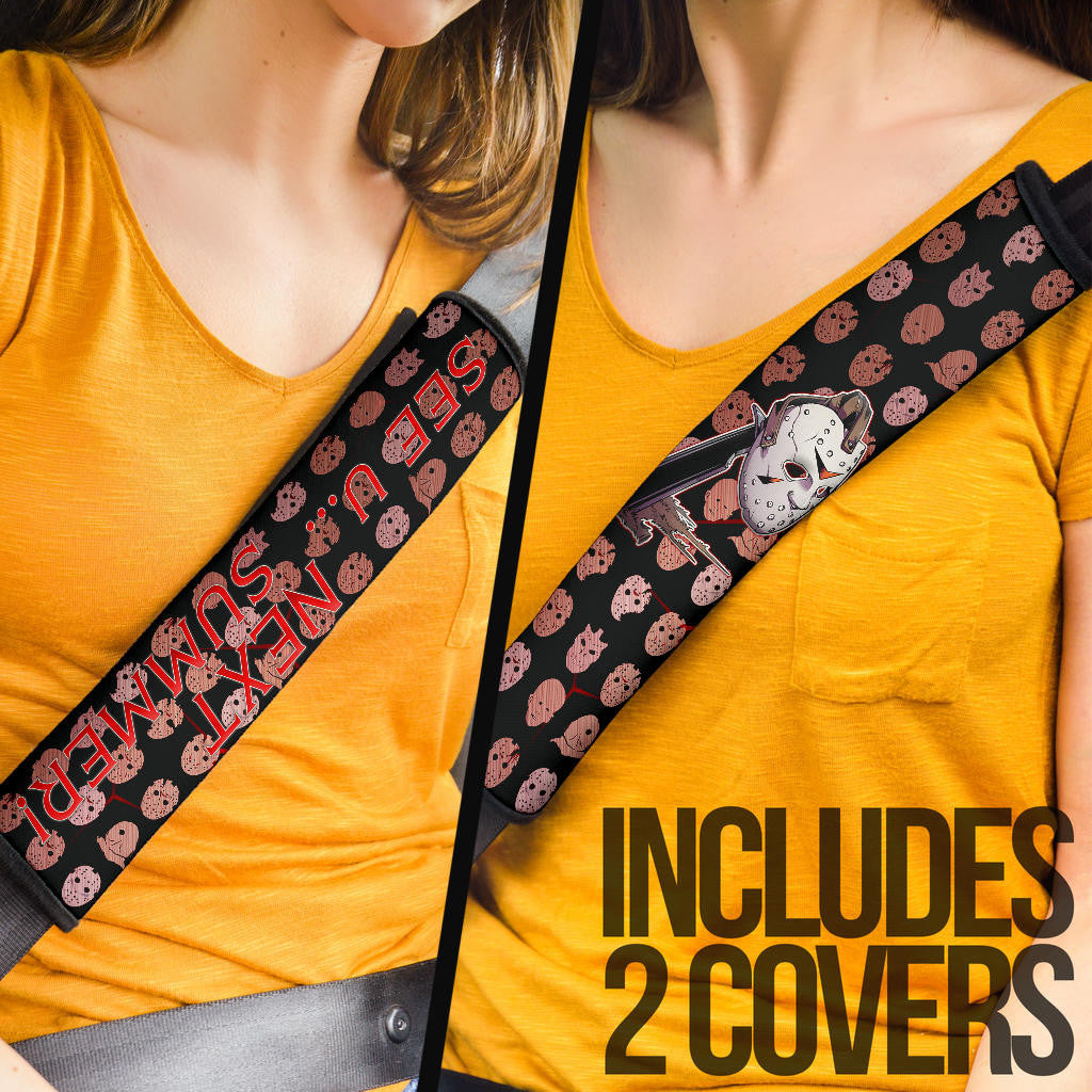 Jason Voorhees Seat Belt Covers Horror Movie Car Accessories
