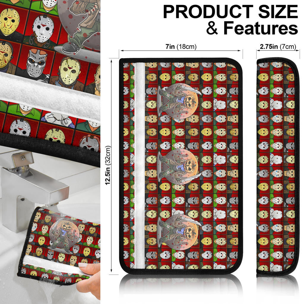 Jason Voorhees Seat Belt Covers Horror Movie Car Accessories