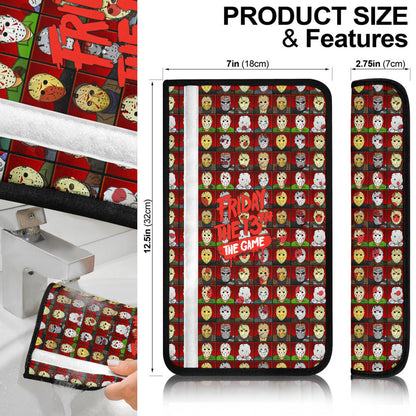 Jason Voorhees Seat Belt Covers Horror Movie Car Accessories Custom For Fans AT22081706