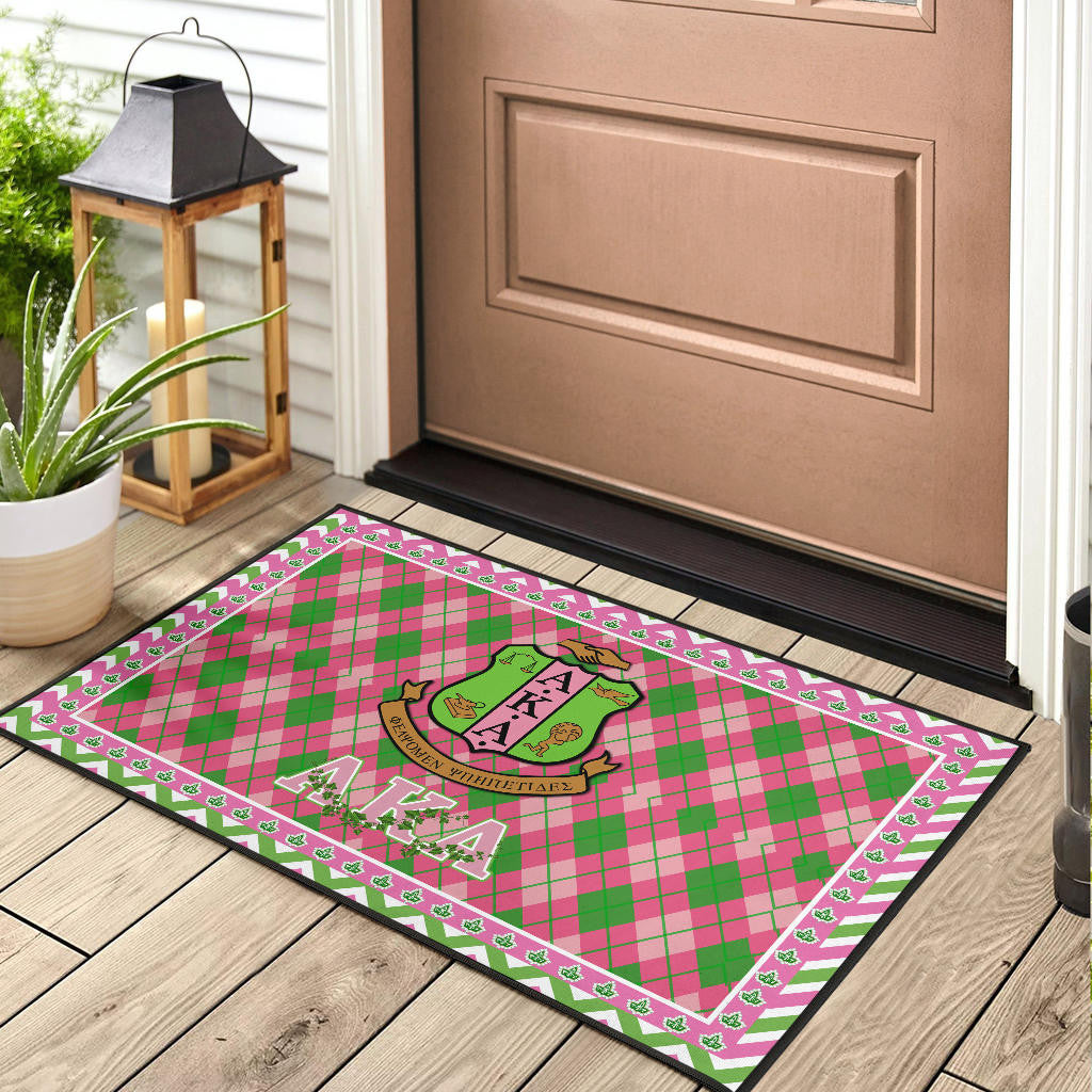 Alpha Kappa Alpha Door Mat Sorority Home Decor Custom For Fans AA22082201