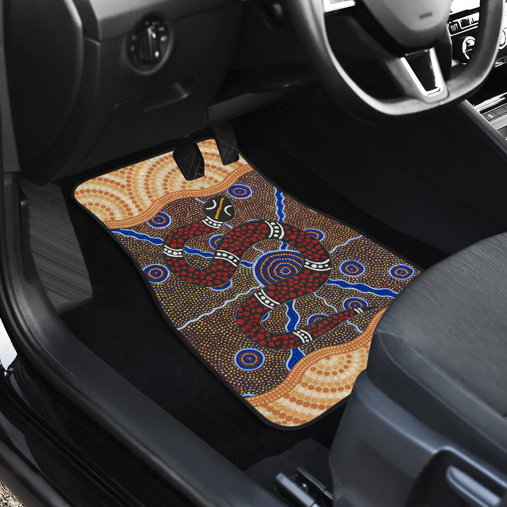 Abstract Snake Car Floqor Mats Australian Animals Car Accessories Custom For Fans AT22082203