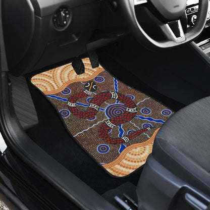 Abstract Snake Car Floqor Mats Australian Animals Car Accessories Custom For Fans AT22082203
