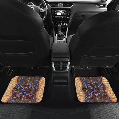 Abstract Snake Car Floqor Mats Australian Animals Car Accessories Custom For Fans AT22082203