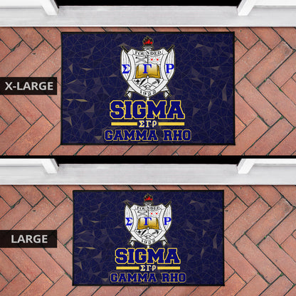 Sigma Gamma Rho Door Mat Sorority Home Decor Custom For Fans AT22082403