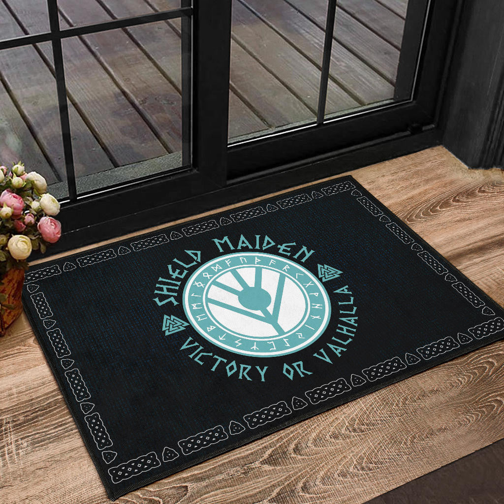 Shield-maiden Door Mat Viking Female Warrior Home Decor Custom For Fans AA22082902