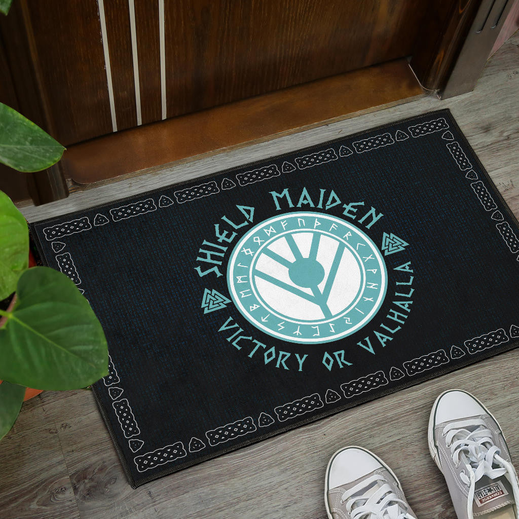 Shield-maiden Door Mat Viking Female Warrior Home Decor Custom For Fans AA22082902
