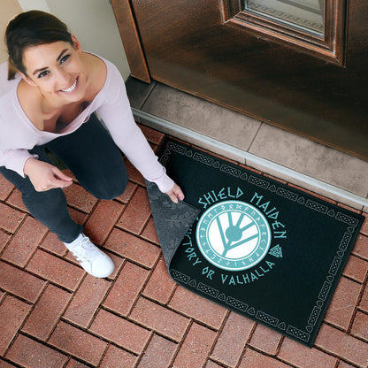 Shield-maiden Door Mat Viking Female Warrior Home Decor Custom For Fans AA22082902
