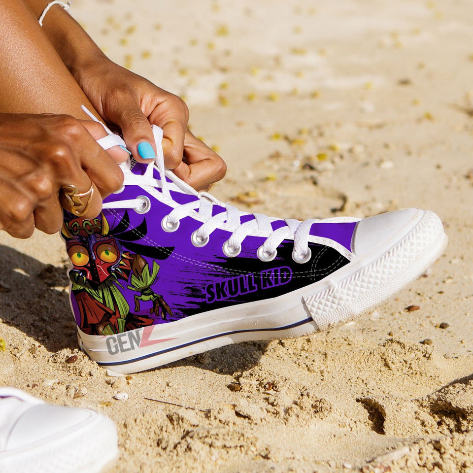 Legend Of Zelda Skull Kid High Top Shoes Custom Anime Shoes