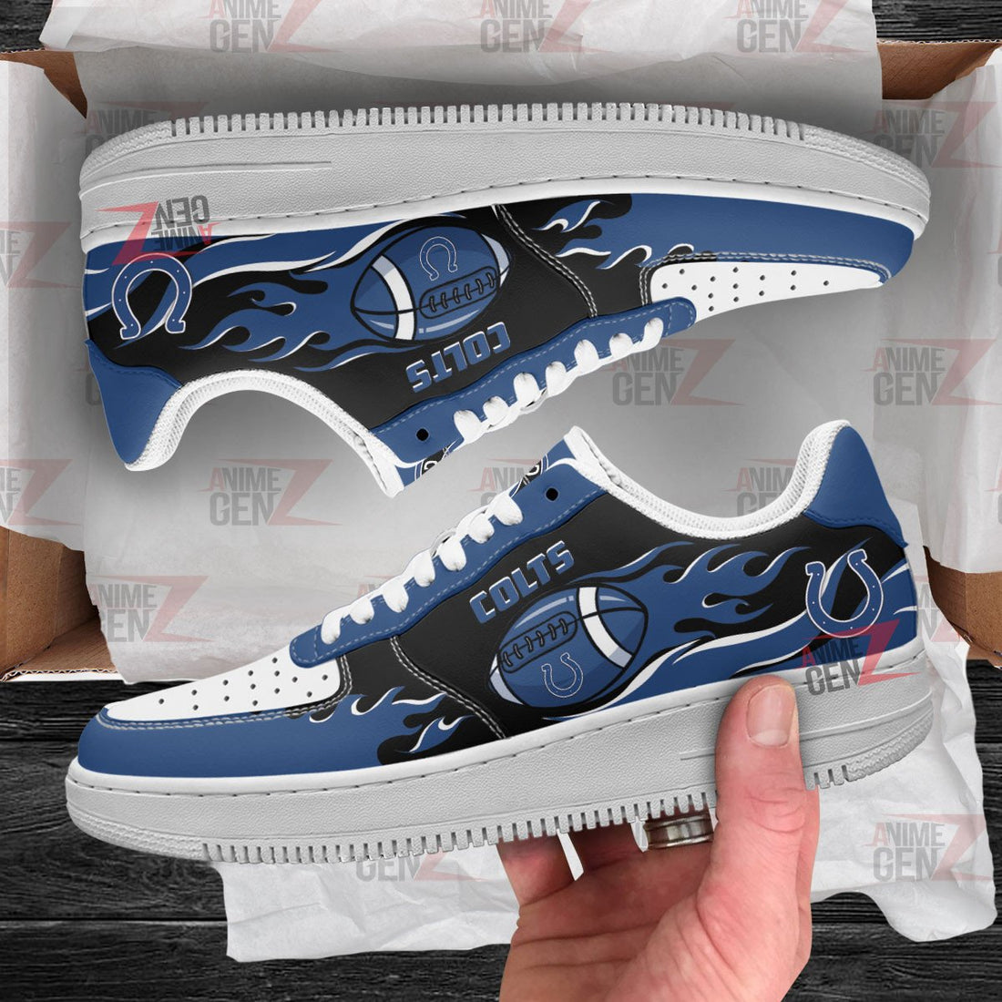 Indianapolis Colts Air Sneakers NFL Custom Sports Shoes