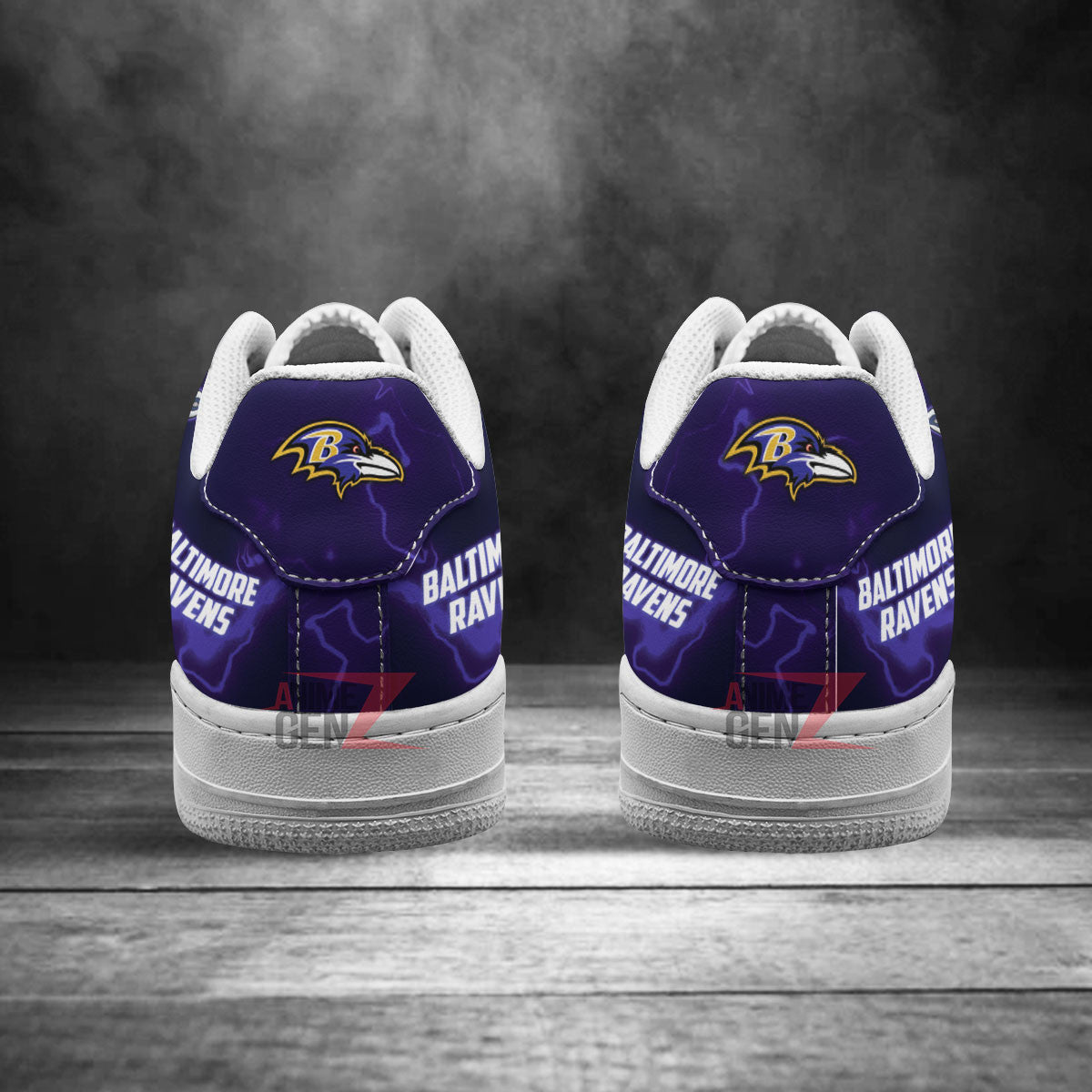 Baltimore Ravens Air Sneakers Mascot Thunder Style Custom NFL Sport Shoes