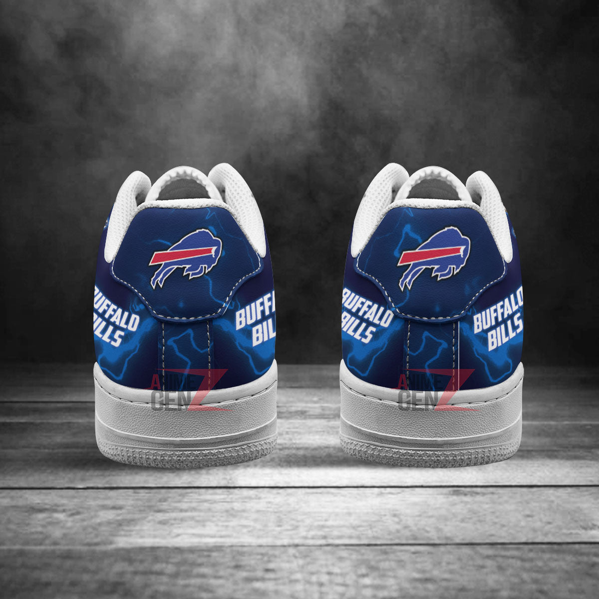 Buffalo Bills Air Sneakers Mascot Thunder Style Custom NFL Sport Shoes