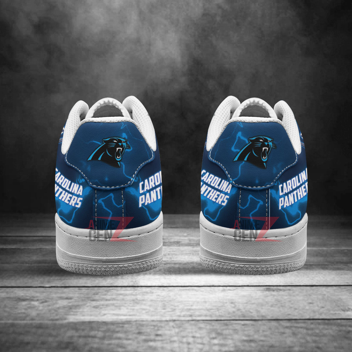 Carolina Panthers Air Sneakers Mascot Thunder Style Custom NFL Sport Shoes