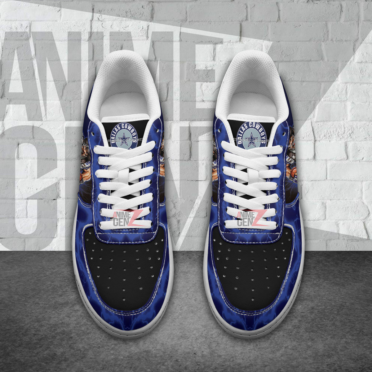 Dallas Cowboys Air Sneakers Mascot Thunder Style Custom NFL Sport Shoes