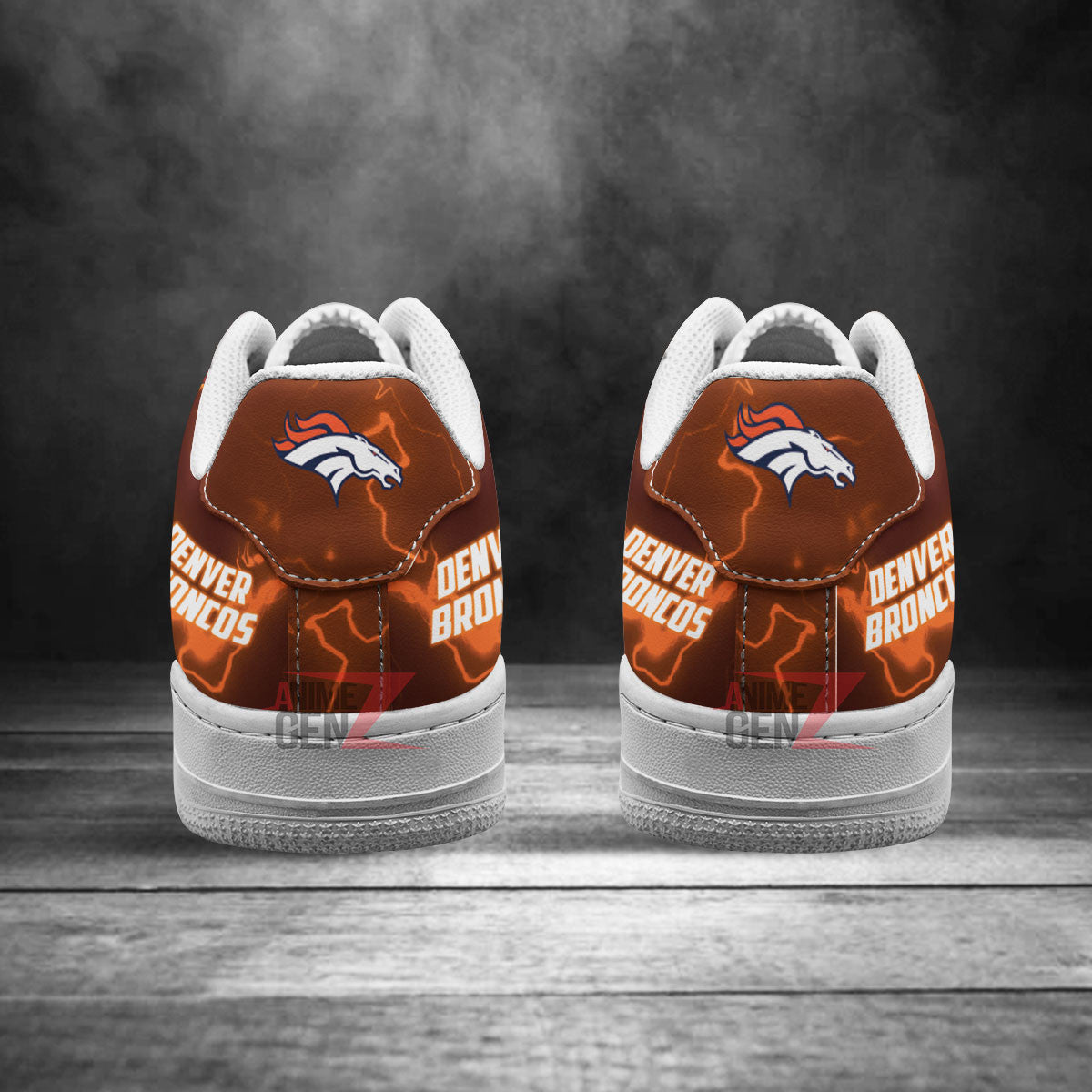 Denver Broncos Air Sneakers Mascot Thunder Style Custom NFL Sport Shoes