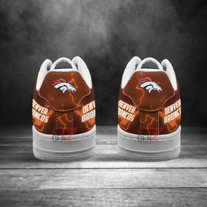 Denver Broncos Air Sneakers Mascot Thunder Style Custom NFL Sport Shoes