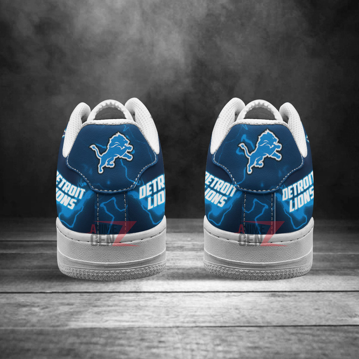 Detroit Lions Air Sneakers Mascot Thunder Style Custom NFL Sport Shoes