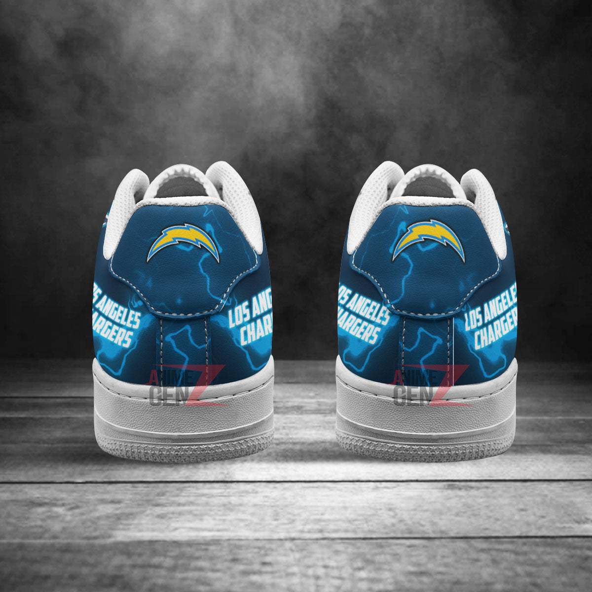 Los Angeles Chargers Air Sneakers Mascot Thunder Style Custom NFL Sport Shoes