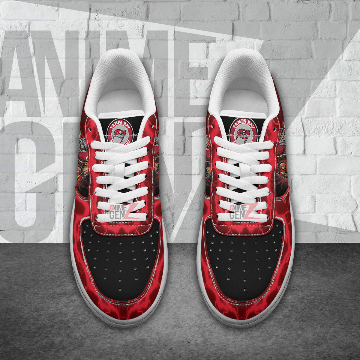 Tampa Bay Buccaneers Air Sneakers Mascot Thunder Style Custom NFL Sport Shoes