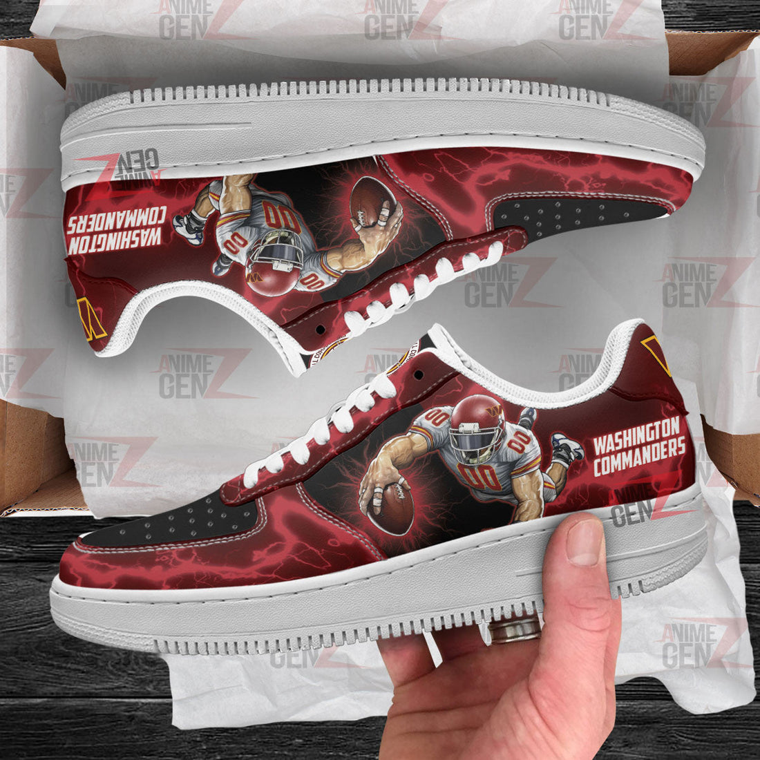 Washington Commanders Air Sneakers Mascot Thunder Style Custom NFL Sport Shoes
