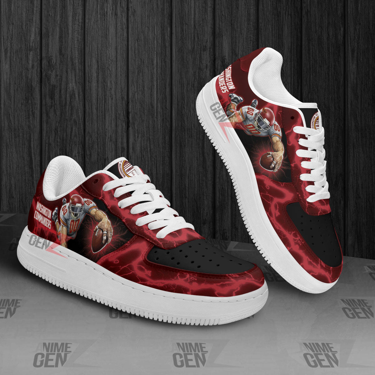 Washington Commanders Air Sneakers Mascot Thunder Style Custom NFL Sport Shoes