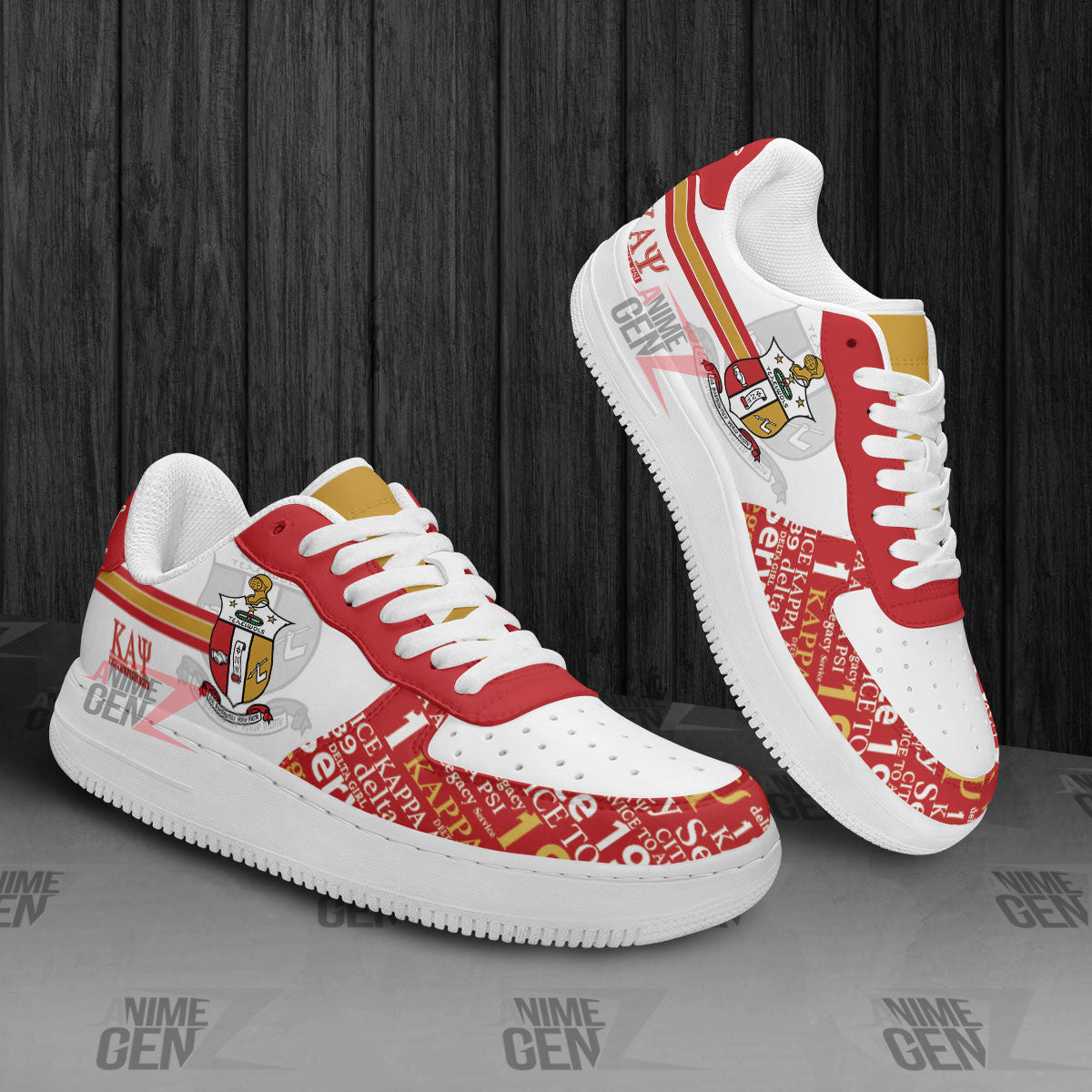 Kappa Alpha Psi Fraternities Air Force Sneakers Custom Shoes