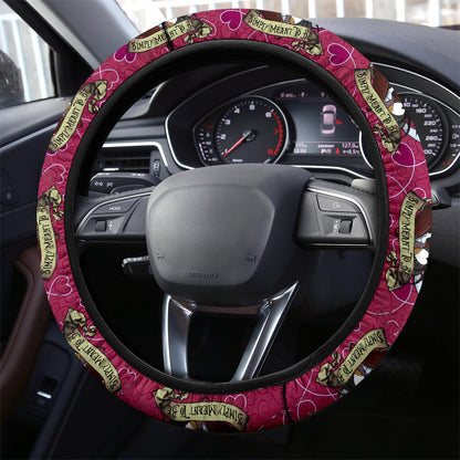 Jack And Sally Valentine Nightmare Before Christmas Steering Wheel Cover Cartoon Car Accessories Custom For Fans AA22121603