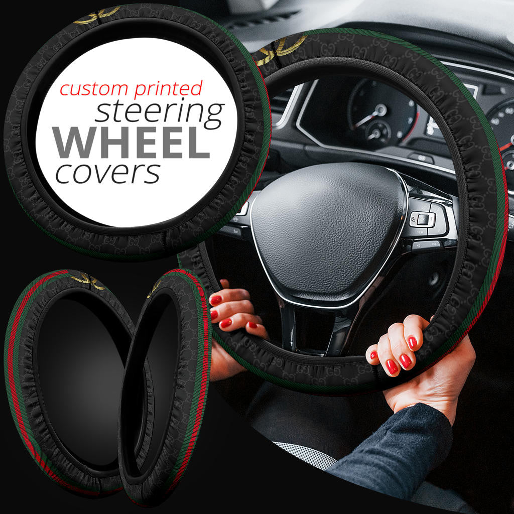 Gucci Symbol Steering Wheel Cover Fashion Car Accessories