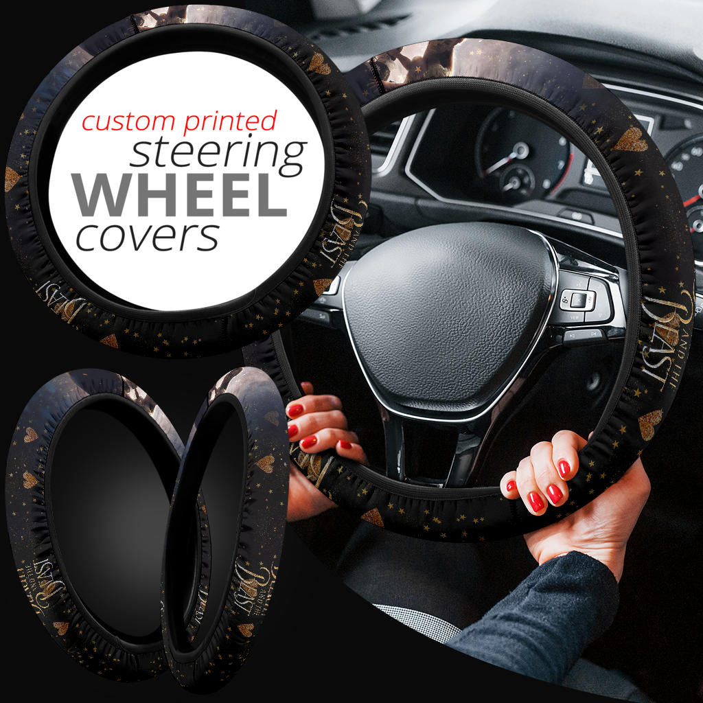 Bella Beauty And The Beast Steering Wheel Cover Cartoon Car Accessories Custom For Fans AA22121903