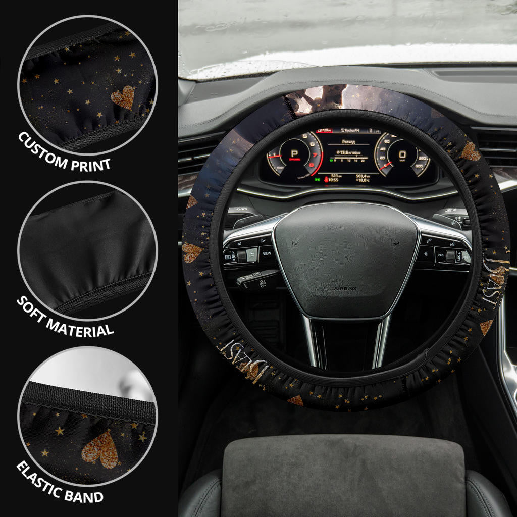 Bella Beauty And The Beast Steering Wheel Cover Cartoon Car Accessories Custom For Fans AA22121903