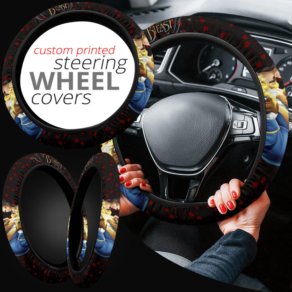 Bella Beauty And The Beast Steering Wheel Cover Cartoon Car Accessories Custom For Fans AA22121902