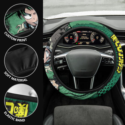 Midoriya Izuku My Hero Academia Steering Wheel Cover Anime Car Accessories Custom For Fans AA22121501