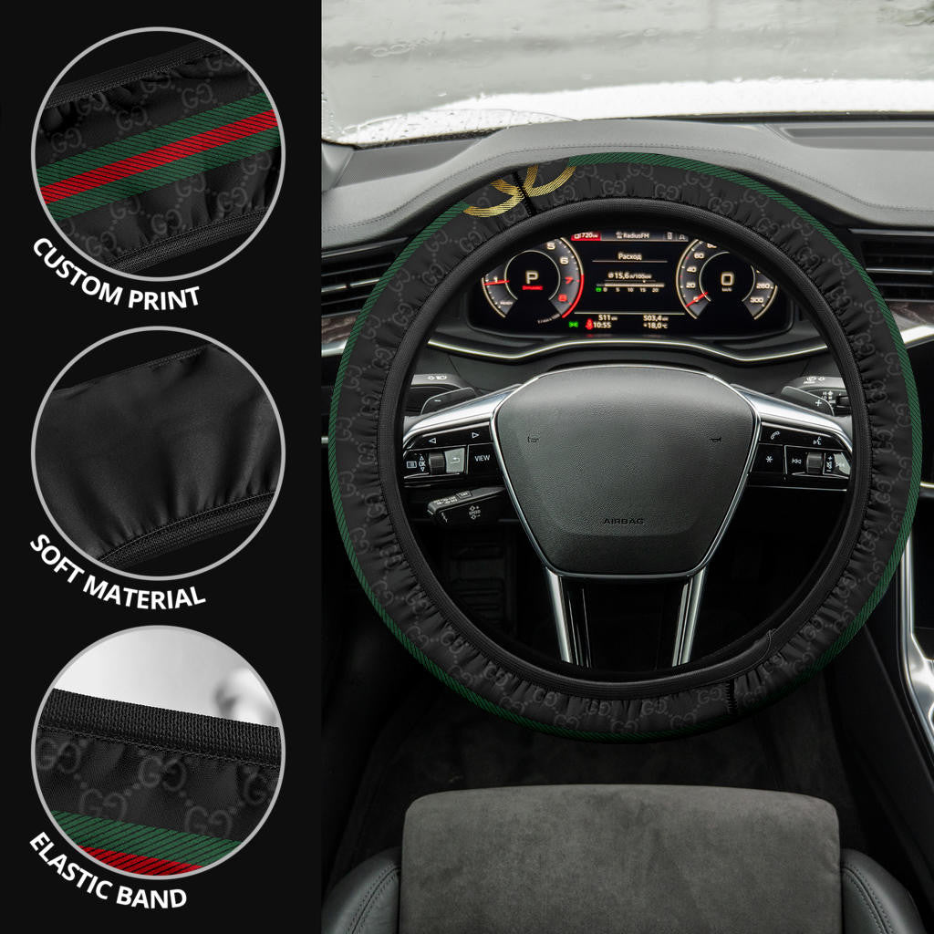 Gucci Symbol Steering Wheel Cover Fashion Car Accessories