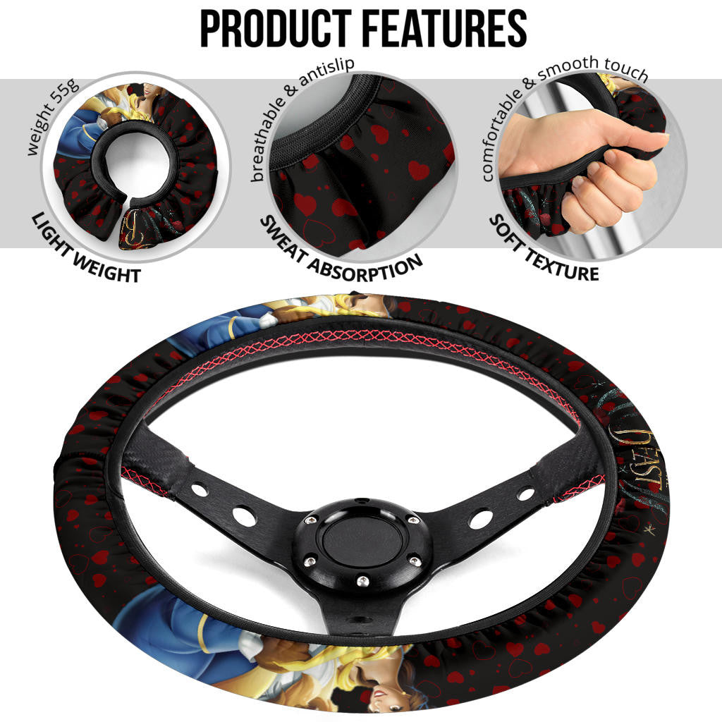 Bella Beauty And The Beast Steering Wheel Cover Cartoon Car Accessories Custom For Fans AA22121902