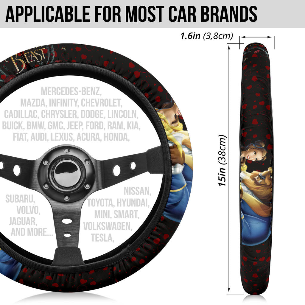 Bella Beauty And The Beast Steering Wheel Cover Cartoon Car Accessories Custom For Fans AA22121902