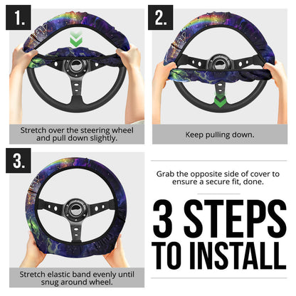 Pink Floyd Progressive Rock Band Steering Wheel Cover Music Band Car Accessories Custom For Fans AA22121202