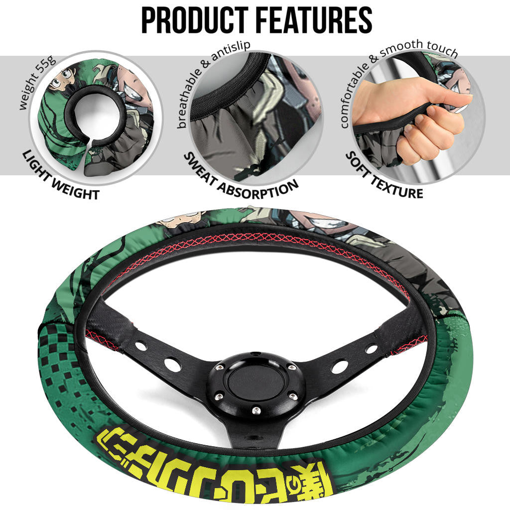 Midoriya Izuku My Hero Academia Steering Wheel Cover Anime Car Accessories Custom For Fans AA22121501