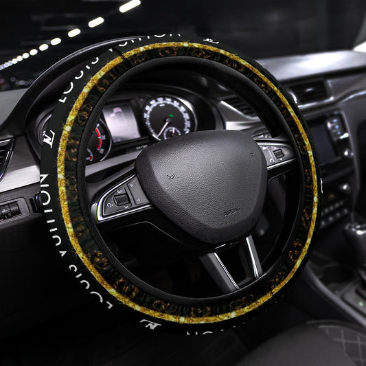 Louis Vuitton LV Symbol Steering Wheel Cover Fashion Car Accessories
